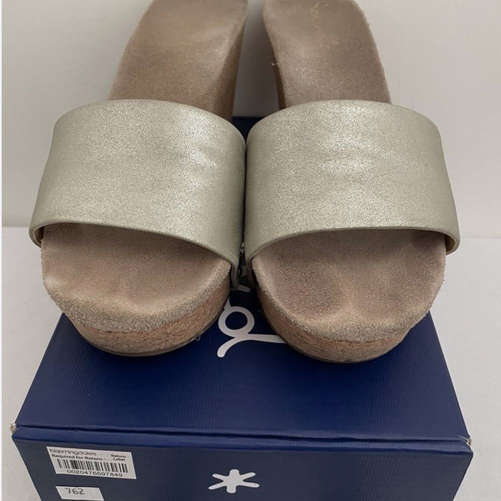 Splendid metallic sandal heeled shoes